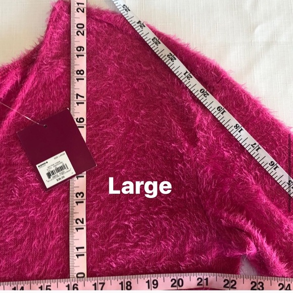 🖤🖤 MEDIUM PINK V-NECK CROP TOP SWEATER - Picture 7 of 9